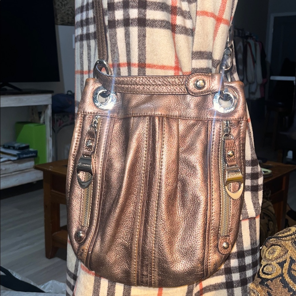 B Makowsky Bronze Leather Women's Bag